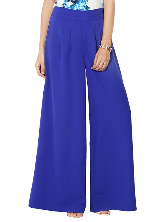 solid blue palazzo - 14335288 - Zoom Image - 1