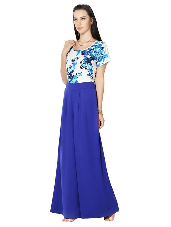 solid blue palazzo - 14335288 - Zoom Image - 3