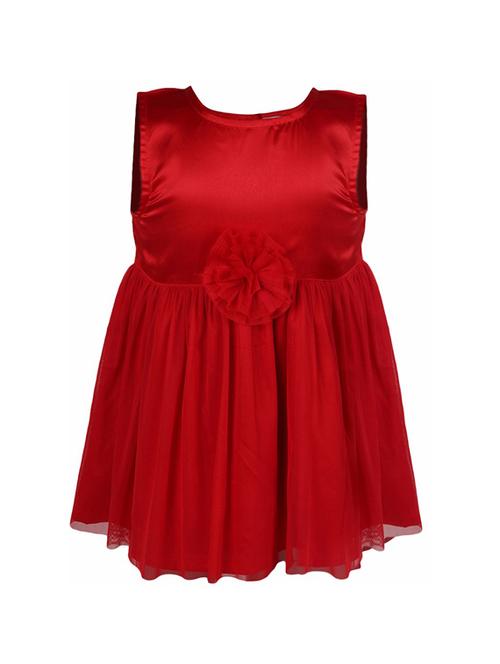 red silk blend frock - 14336005 - Standard Image - 1
