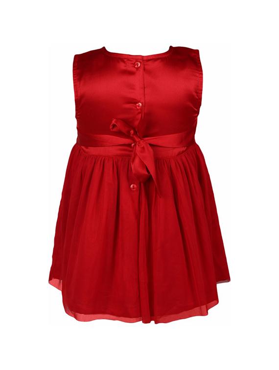 red silk blend frock - 14336005 - Zoom Image - 2