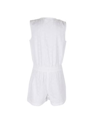 white cotton playsuit - 14336013 - Standard Image - 2