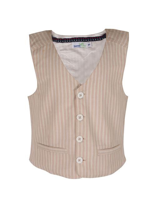 brown acrylic waistcoat - 14336017 - Standard Image - 1
