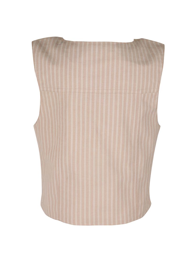 brown acrylic waistcoat - 14336017 - Zoom Image - 2
