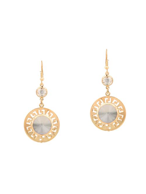 gold brass drop earrings - 14337545 - Standard Image - 1