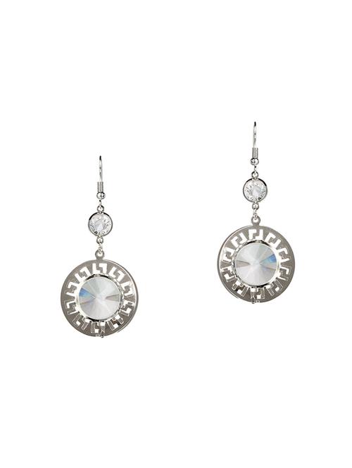 silver brass drop earrings - 14337546 - Standard Image - 1