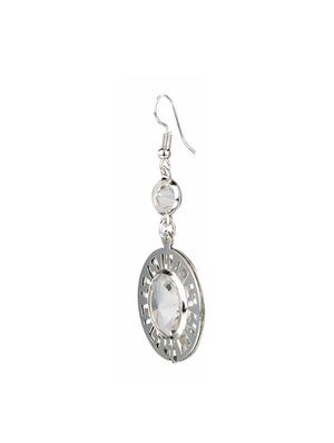 silver brass drop earrings - 14337546 - Standard Image - 2