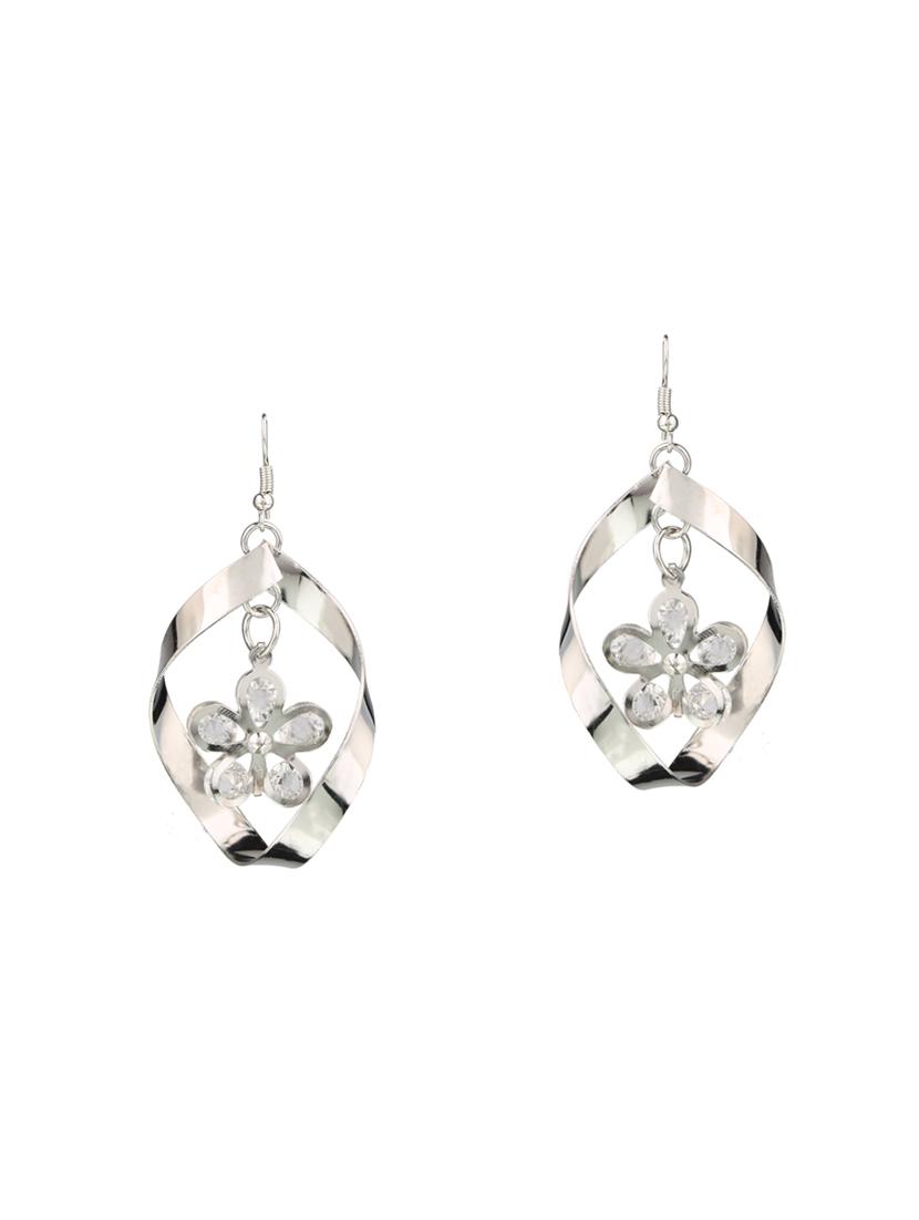 silver brass drop earrings - 14337548 - Zoom Image - 1