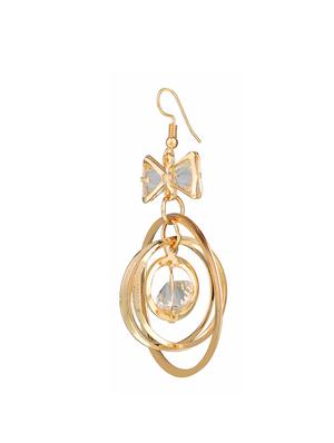 gold brass drop earrings - 14337549 - Standard Image - 2