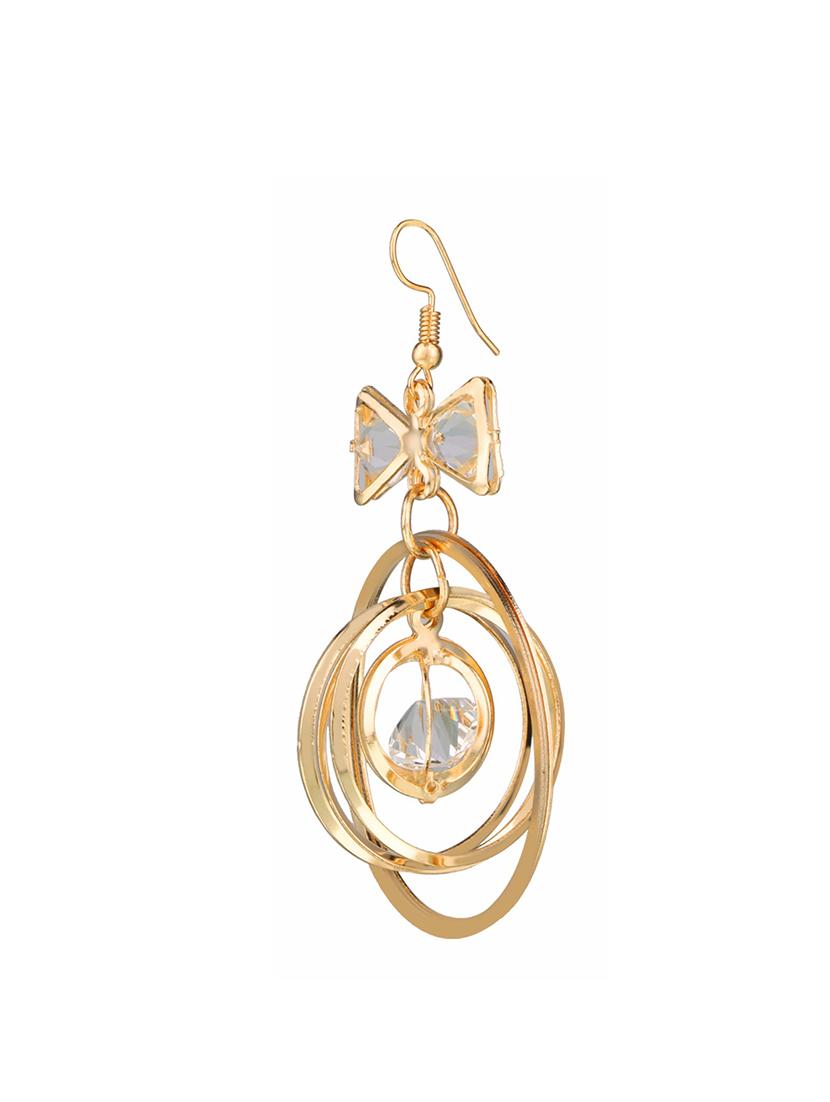 gold brass drop earrings - 14337549 - Zoom Image - 2