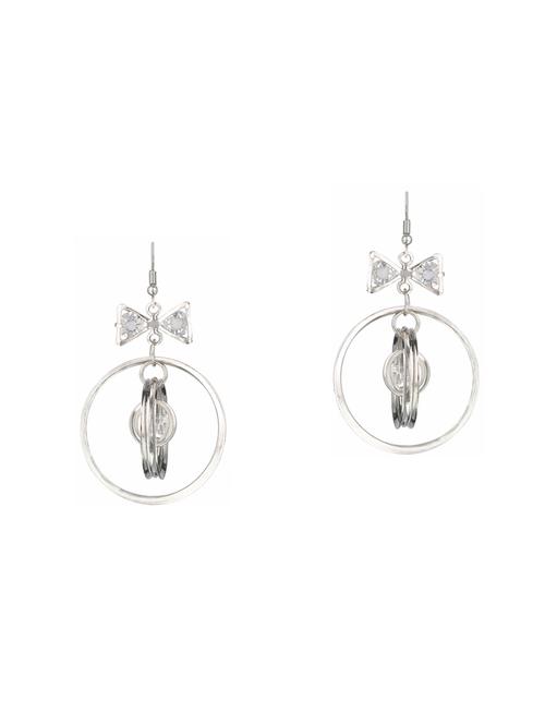 silver brass drop earrings - 14337550 - Standard Image - 1
