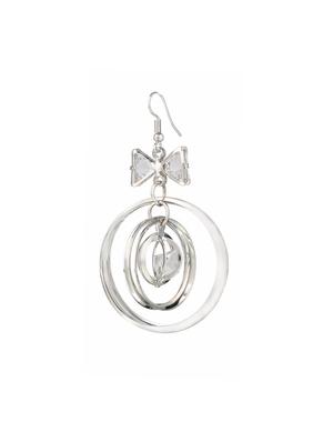 silver brass drop earrings - 14337550 - Standard Image - 2