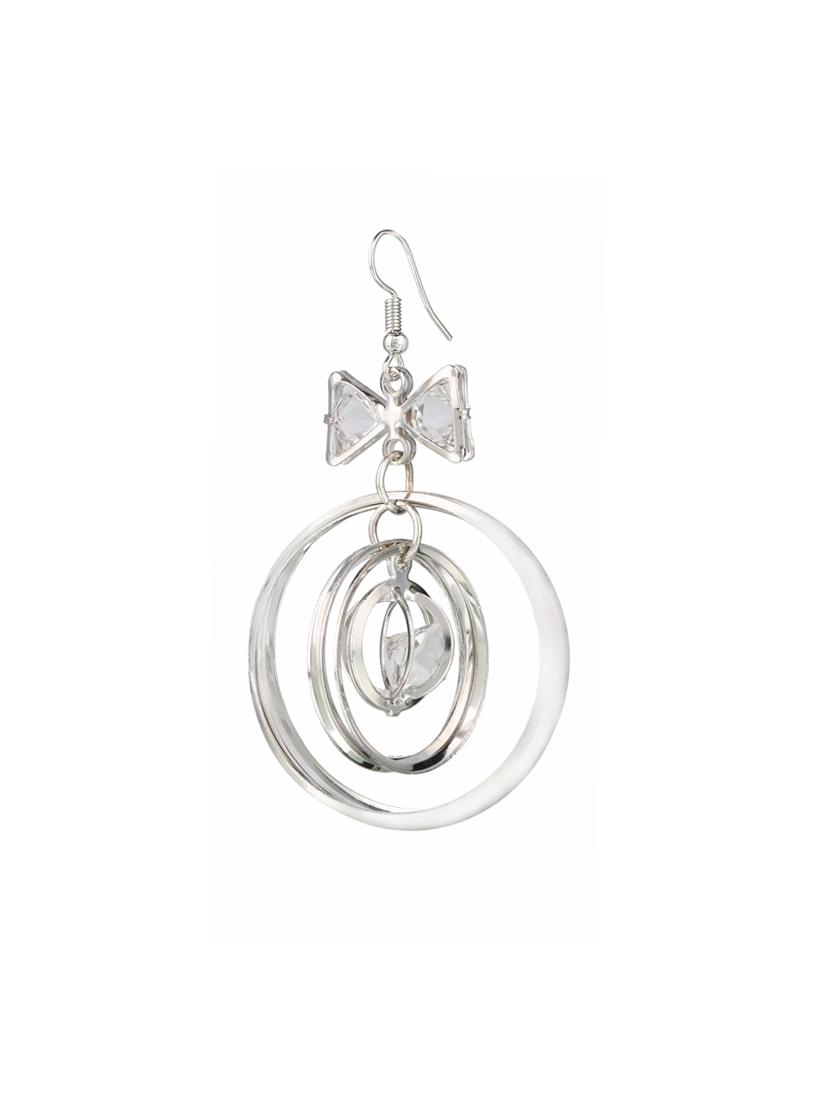 silver brass drop earrings - 14337550 - Zoom Image - 2