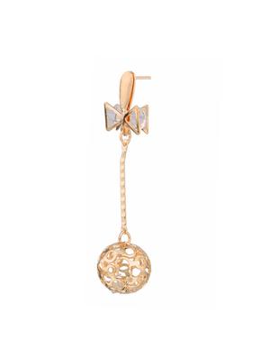 gold brass drop earrings - 14337551 - Standard Image - 2