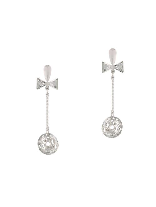 silver brass drop earrings - 14337552 - Standard Image - 1