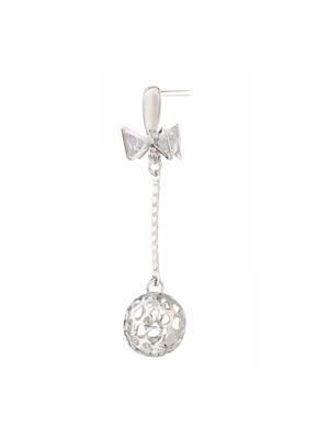 silver brass drop earrings - 14337552 - Standard Image - 2
