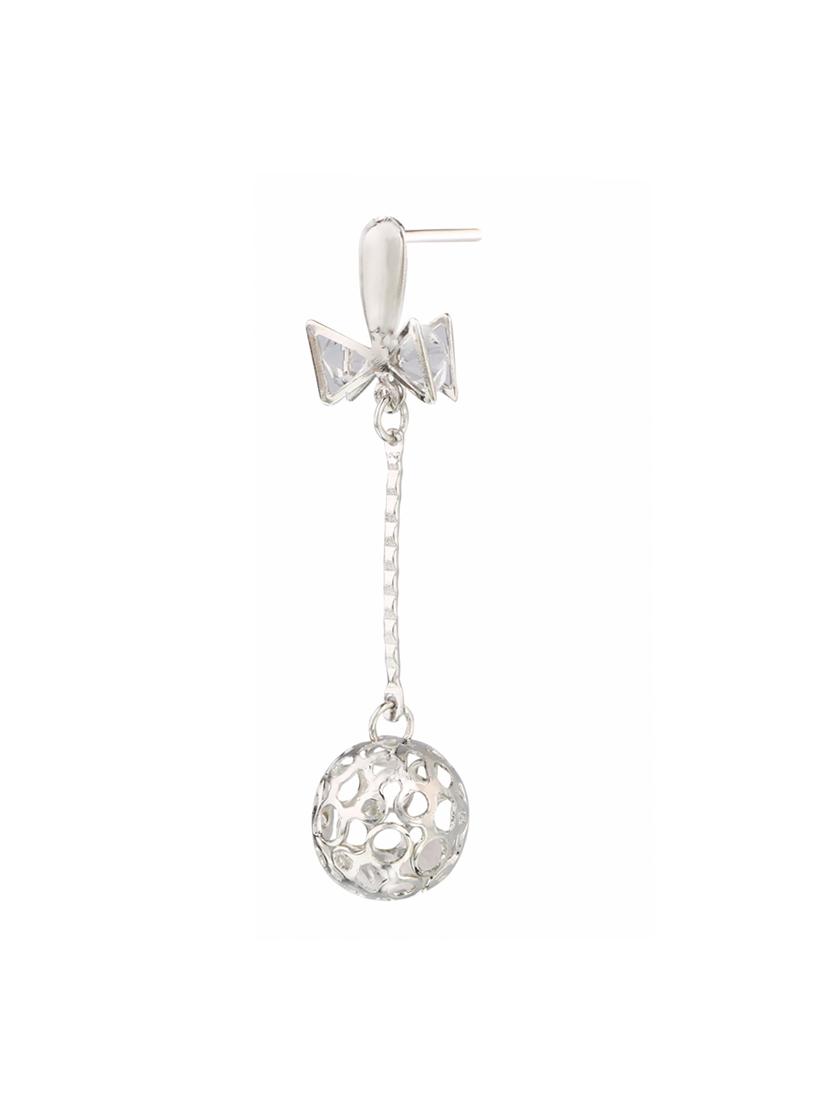 silver brass drop earrings - 14337552 - Zoom Image - 2