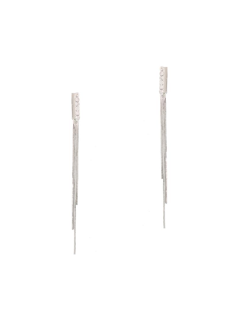 silver brass drop earrings - 14337553 - Zoom Image - 1