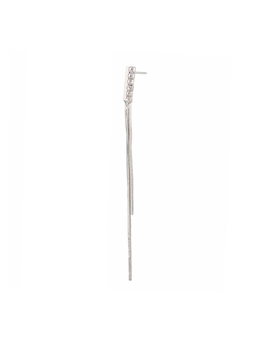 silver brass drop earrings - 14337553 - Zoom Image - 2