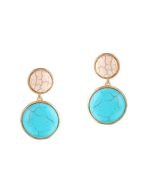 gold brass studs earrings - 14337555 - Standard Image - 1