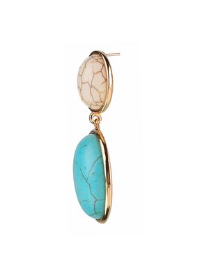 gold brass studs earrings - 14337555 - Standard Image - 2