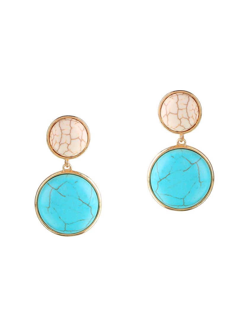 gold brass studs earrings - 14337555 - Zoom Image - 1