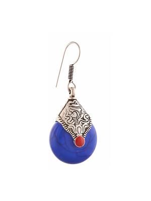 blue brass drop earrings - 14337560 - Standard Image - 2