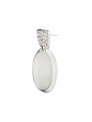 white brass studs earrings - 14337564 - Standard Image - 3