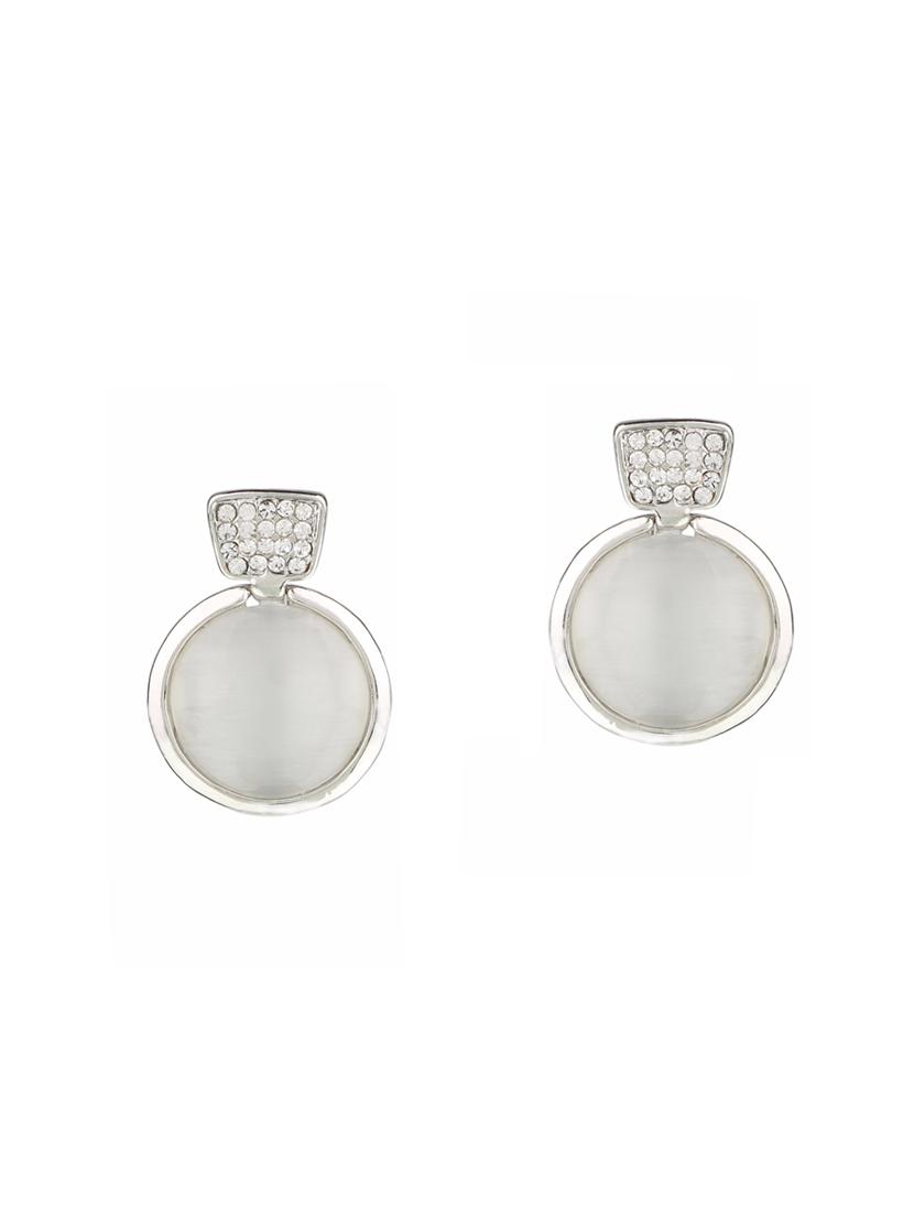 white brass studs earrings - 14337564 - Zoom Image - 1