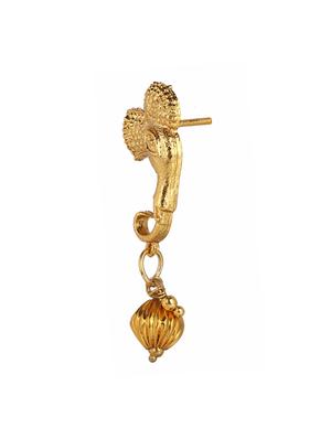 gold brass studs earrings - 14337566 - Standard Image - 2