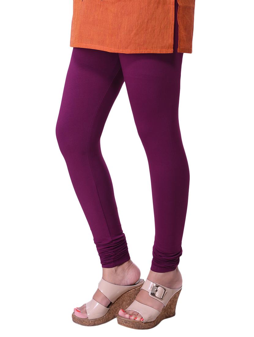purple cotton lycra legging - 14337619 - Zoom Image - 2