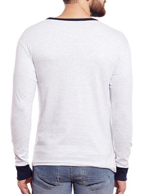 grey cotton color block t-shirt - 14340074 - Standard Image - 3