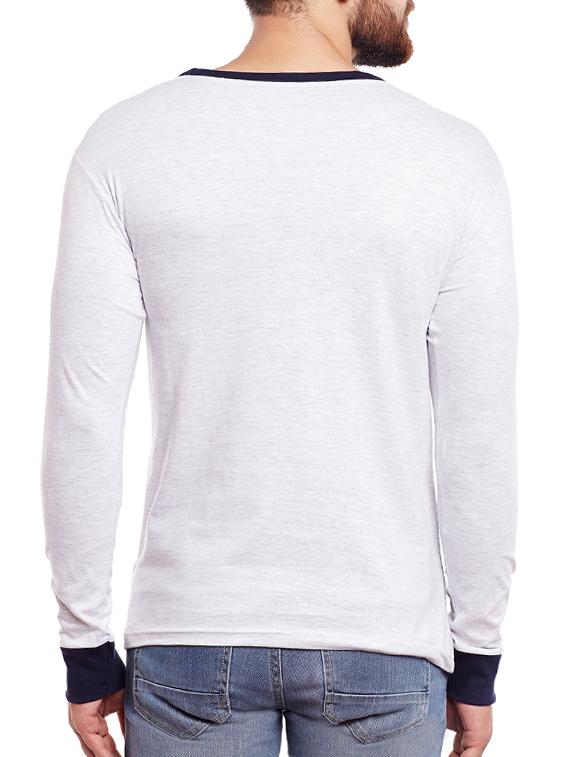grey cotton color block t-shirt - 14340074 - Zoom Image - 3