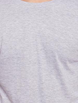 grey colorblock thumb hole t-shirt - 14340075 - Standard Image - 4