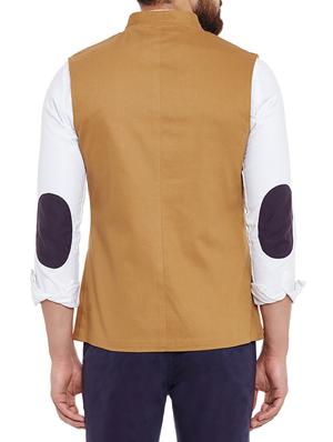 brown cotton waist coat - 14340396 - Standard Image - 3
