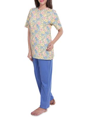 floral top with pajama set - 14340585 - Standard Image - 2
