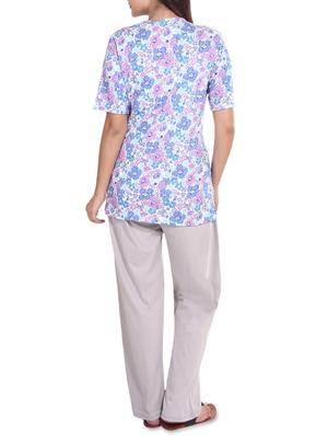 floral tee with pajama set - 14340587 - Standard Image - 3