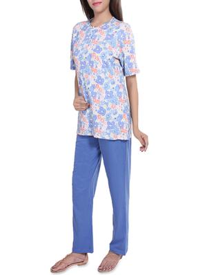 floral top with pajama set - 14340588 - Standard Image - 2