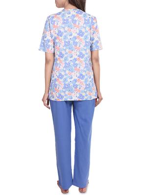 floral top with pajama set - 14340588 - Standard Image - 3