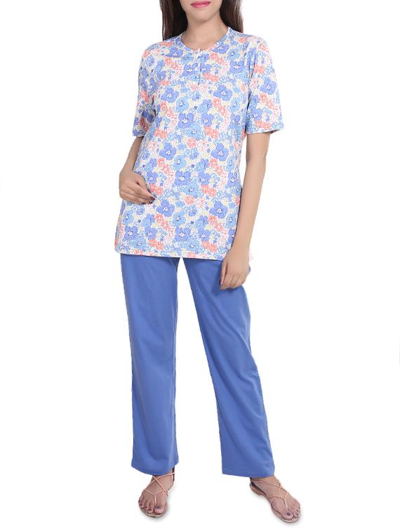 floral top with pajama set - 14340588 - Zoom Image - 1