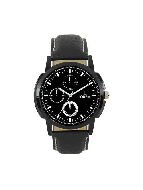 lr13 black color analog wrist watch - 14341795 - Standard Image - 1