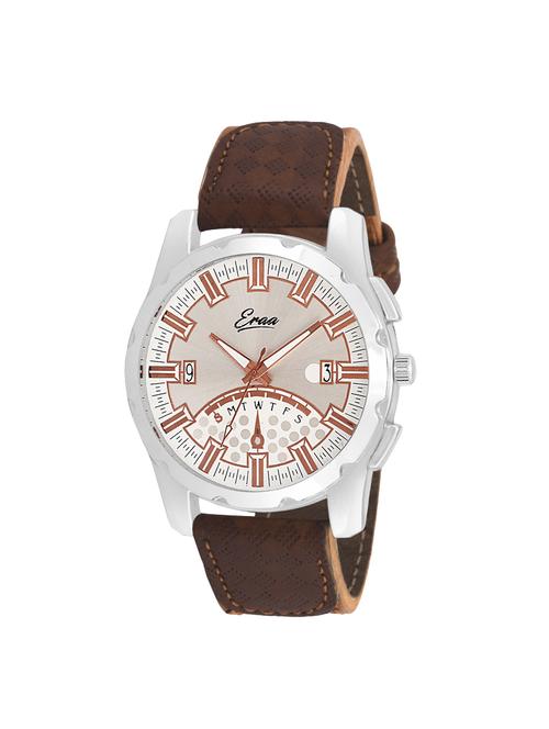 eraa men brown and silver analog wrist watch - 14342380 - Standard Image - 1
