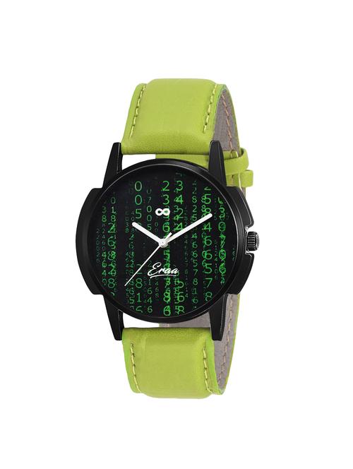 eraa men leaf green matrix analog wrist watch - 14342431 - Standard Image - 1