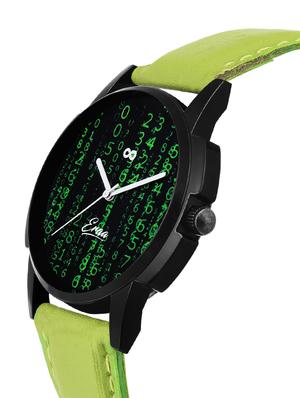 eraa men leaf green matrix analog wrist watch - 14342431 - Standard Image - 2