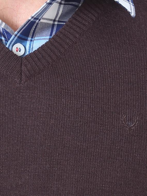 brown acrylic pullover - 14342583 - Zoom Image - 3