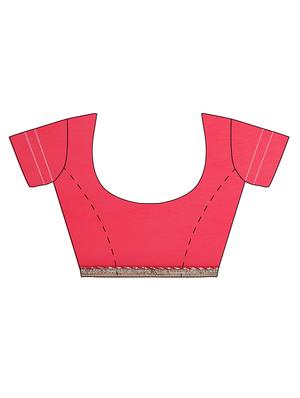gota patti lace border saree with blouse - 14343532 - Standard Image - 4