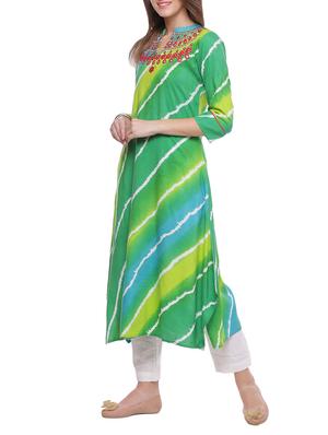 leheriya straight kurta - 14343539 - Standard Image - 2