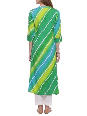 leheriya straight kurta - 14343539 - Standard Image - 3