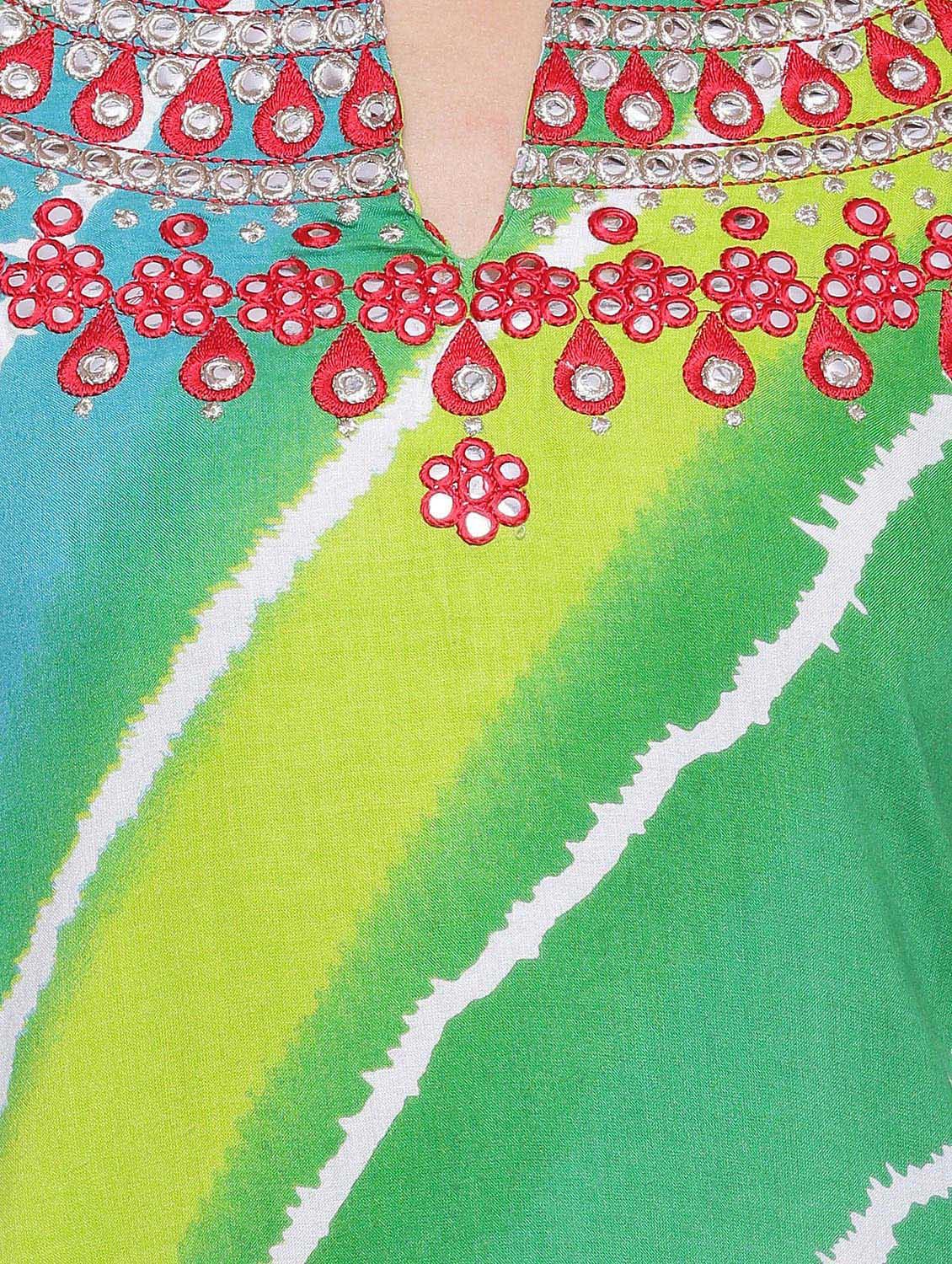 leheriya straight kurta - 14343539 - Zoom Image - 4