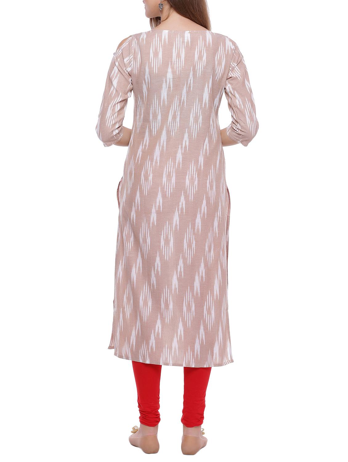 embroidered straight kurta - 14343543 - Zoom Image - 3