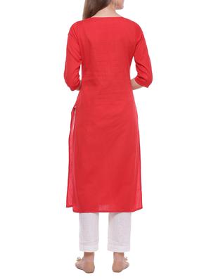embroidered straight kurta - 14343544 - Standard Image - 3